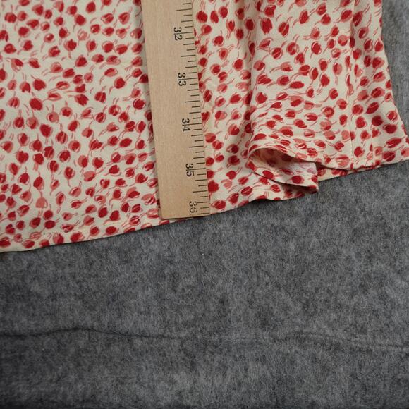 Reformation Dress Womens Medium Delanie Alma Cherry Halter V-Neck Backless Red - Picture 8 of 12